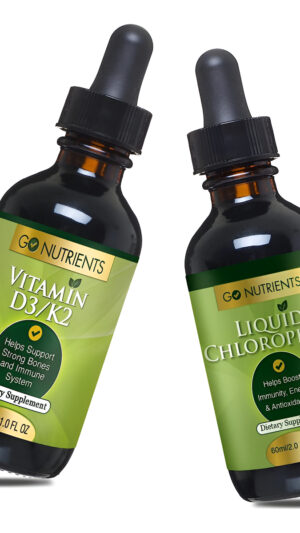 Go Nutrients Paquete De Vitamina Líquida D3 Con K2 (mk-7) Y Clorofila Líquida Con Cobre Y Sodio |
