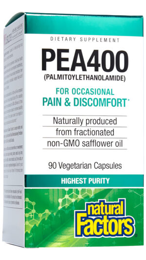 Natural Factors, Pea400, Palmitoiletanolamida Pura Para Alivio, 90 Unidades