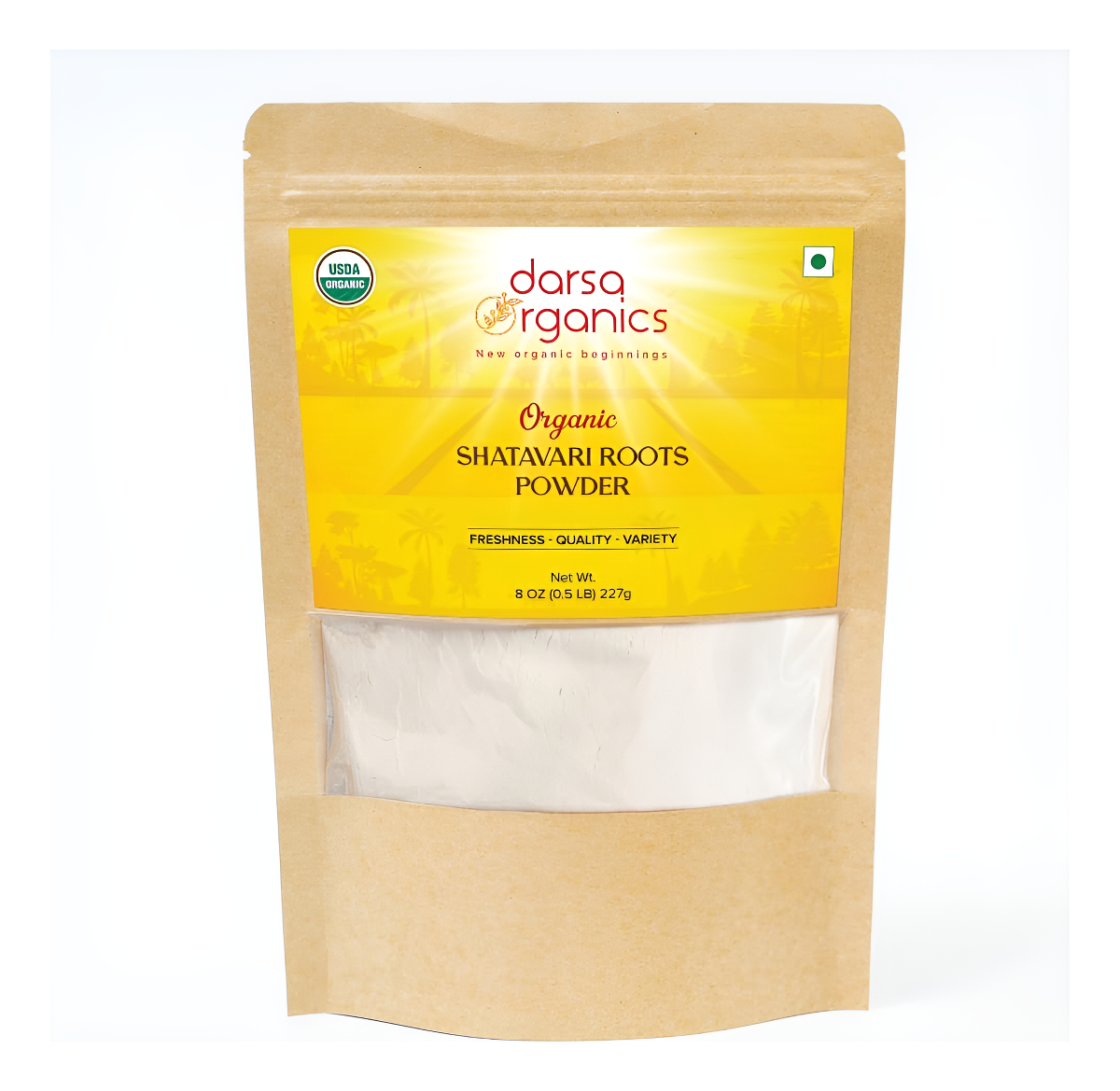 Shatavari Powder (asparagus Racemosus) | Bolsa Resellable De 8 Onzas | Usda Orgánico | Sin Omg | Sin Químicos | Rejuven