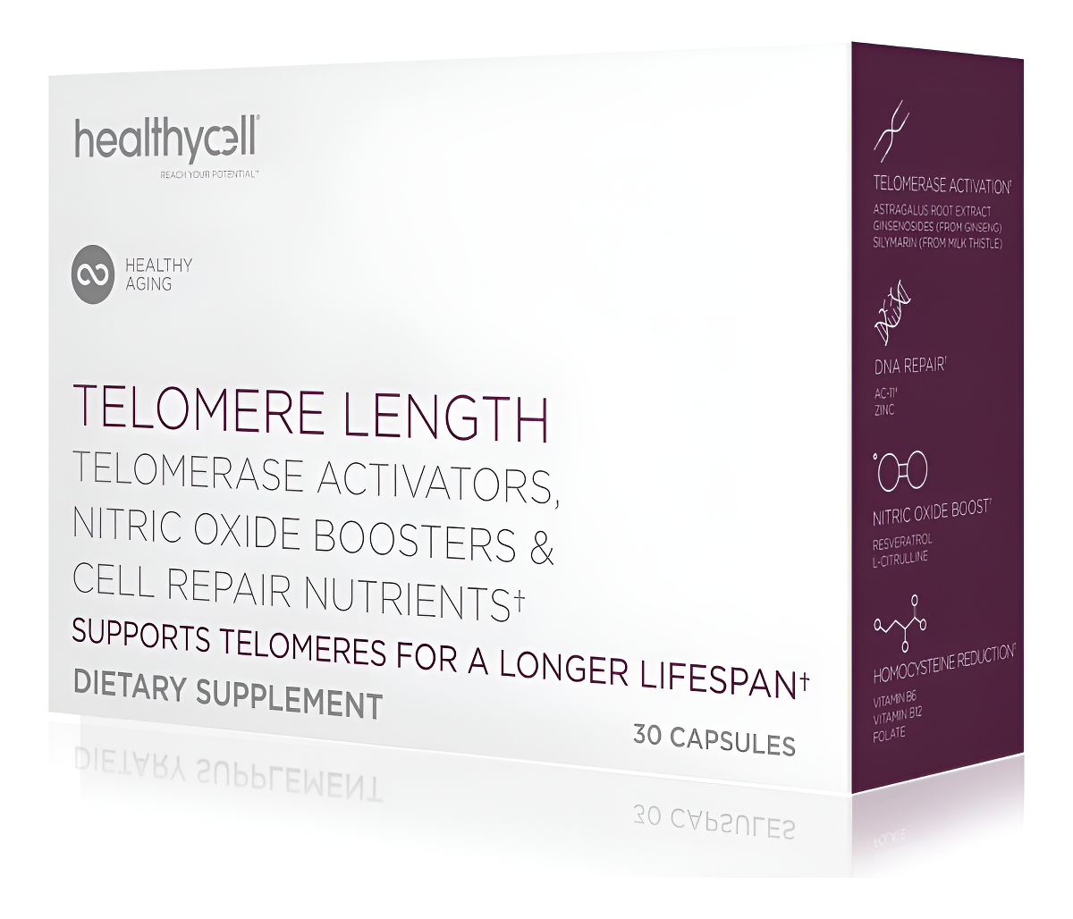 Healthycell Longitud De Los Telómeros | Suplemento Para Alargar Los Telómeros Y La Reparación Del Adn, Antienvejecimien