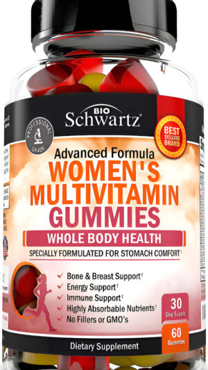 Bioschwartz 60 Gomitas Multivitamínicas Para Mujer Con Vitaminas A C B6 B12 D Y E Para Apoyo Inmunológico
