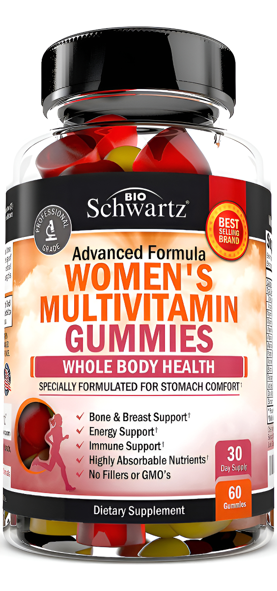 Bioschwartz 60 Gomitas Multivitamínicas Para Mujer Con Vitaminas A C B6 B12 D Y E Para Apoyo Inmunológico