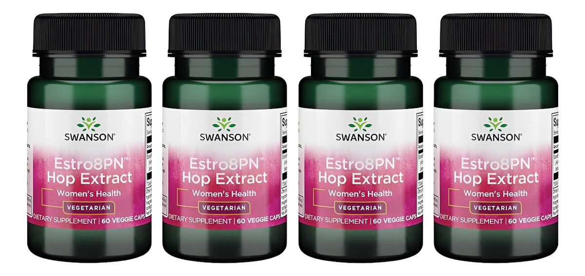 Swanson Estro8pn Extracto De Lúpulo 10 Mg 60 Cápsulas Vegetales Paquete De 4