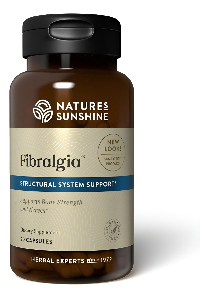 Nature's Sunshine Fibralgia, Apoyo Para Huesos Y Sistema Nervioso, 90 Cápsulas
