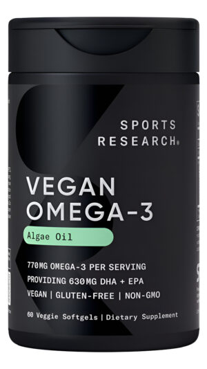 Sports Research Aceite De Pescado Vegano Omega-3 Procedente Del Aceite De Algas | 60 Cápsulas Veganas