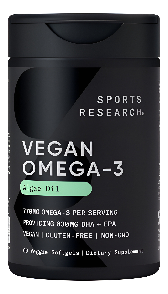 Sports Research Aceite De Pescado Vegano Omega-3 Procedente Del Aceite De Algas | 60 Cápsulas Veganas