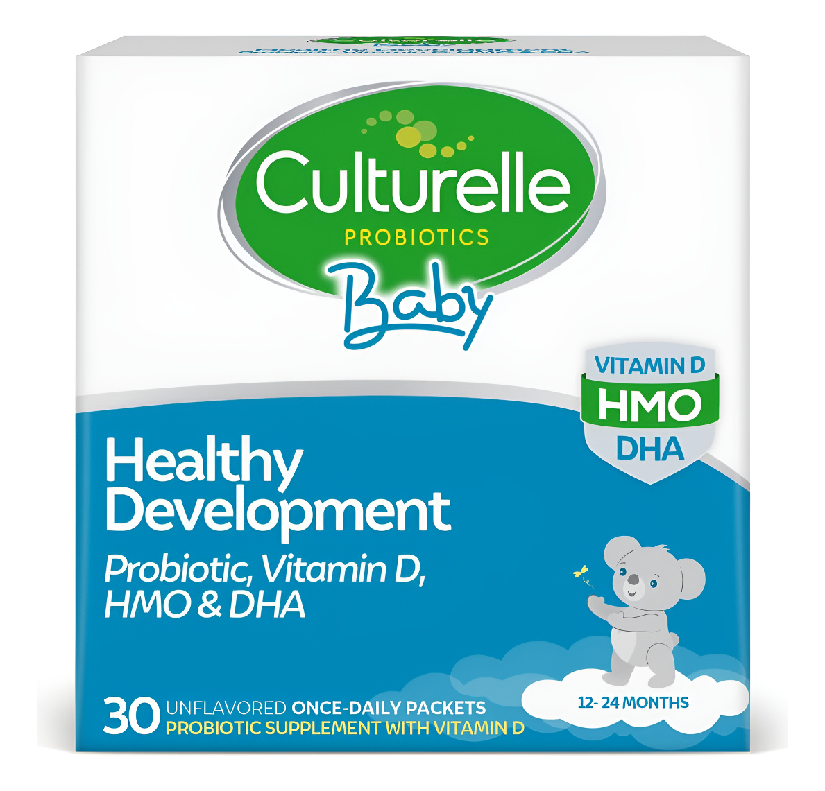 Culturelle Probiótico De Desarrollo Saludable Para Bebés, Paquetes De Vitamina D, Hmo Y Dha, 30 Sobres