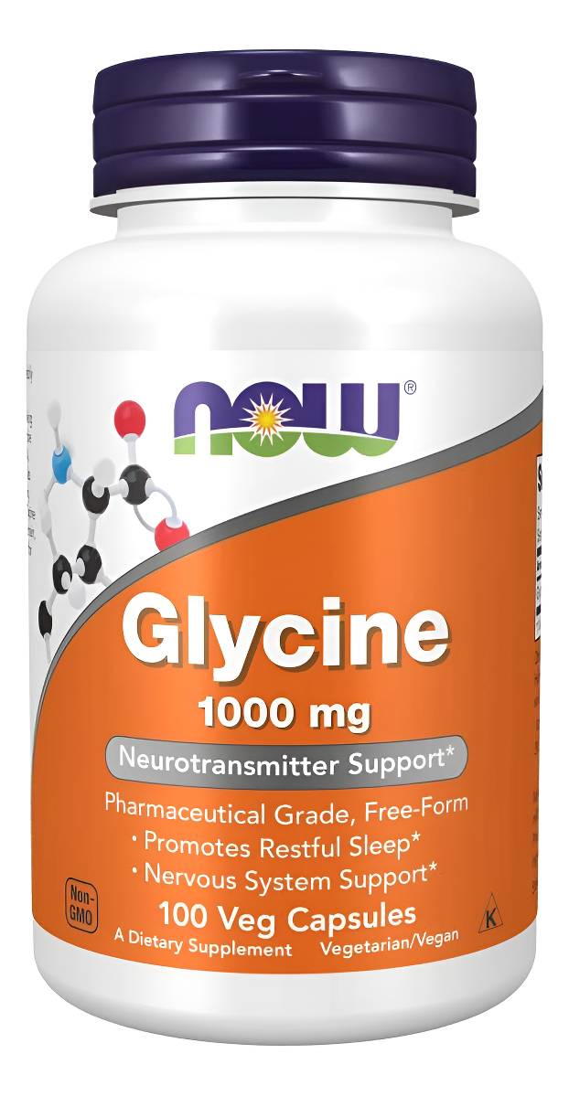 Now Foods Glicina Grado Farmacéutico Aminoácido 1000 Mg 100 Cápsulas