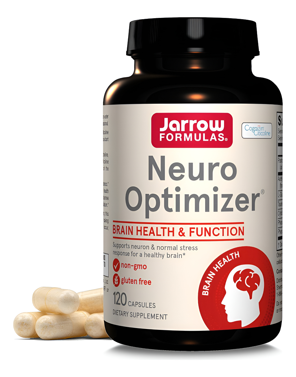 Suplemento Dietético Neuro Optimizer De Jarrow Formulas. Ayuda Al Funcionamiento Y La Salud Del Cerebro, 120 Cápsulas,