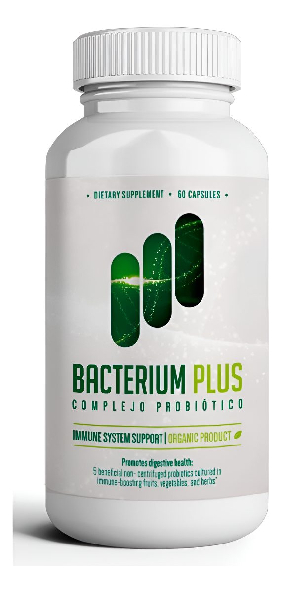 Bacterium Plus, Producto Natural, Apoyo Al Sistema Inmunológico, Fórmula Patentada, Producto Original, 60 Unidades, Paq