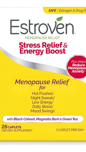 Estroven Para La Menopausia Alivio Del Estrés Y Potenciador De Energía 30 Ct