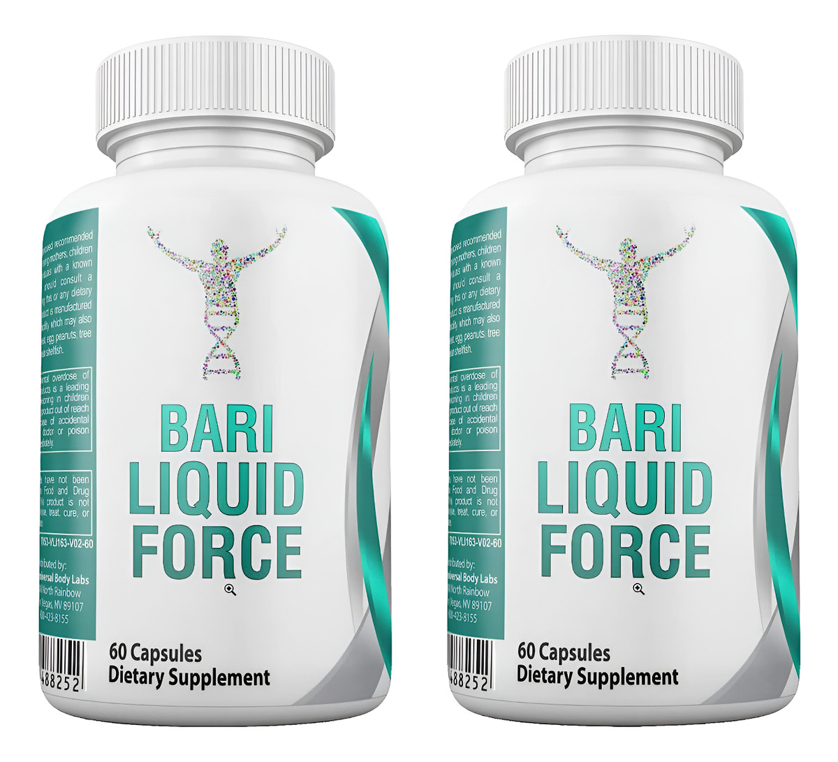 Vitamina Bariatric Liquid Force: Paquete De 2 Multivitamínicos De 60 Cápsulas Cada Uno, De Rápida Absorción