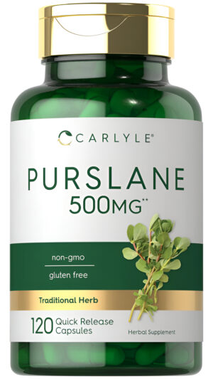 Carlyle Cápsulas De Verdolaga | 500 Mg | 120 Unidades | Extracto De Portulaca Oleracea | Suplemento Sin Omg, Sin Gluten