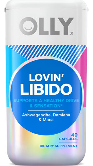 Olly Lovin Libido Capsules, Boost Desire With Ashwagandha, Maca & Damiana, Vegetarian, Supplement For Women, 20 Day Sup