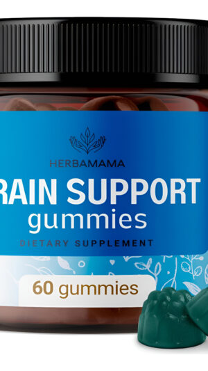 Herbamama Gomitas Brain Booster - Suplemento De Memoria Para El Enfoque Cerebral - Veganas - 60 Masticables