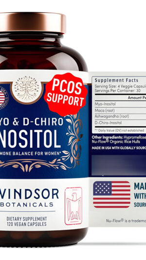 Windsor Botanicals Suplemento De Mio-inositol Y D-chiro Myo Inositol Para Mujeres  Suplementos Equilibrados De Sop  M