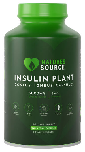 Nature's Source Cápsulas De Plantas De Insulina (costus Igneus) - Programa Completo De Gestión De La Salud Que Incluye