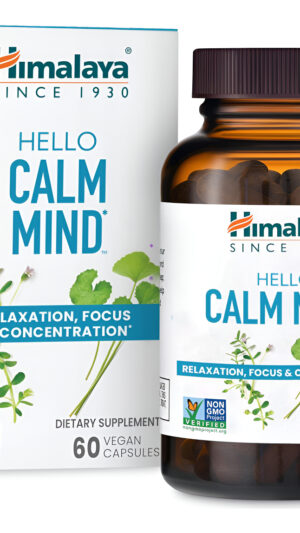 Himalaya Hello Calm Mind - Suplemento De Hierbas Con Bacopa, L-teanina, Gotu Kola, Apoya La Concentración Y La Concentr