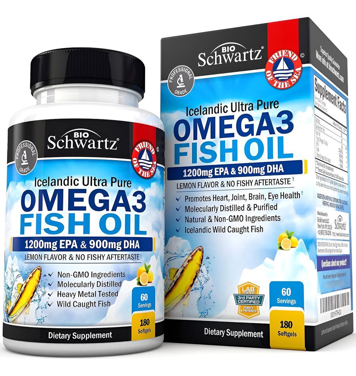 Bioschwartz Suplemento De Omega-3 180 Cápsulas