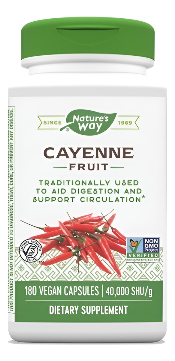 Cayenne Pepper 180 Veg Caps 40000 Hu Pimenton Salud Corazon