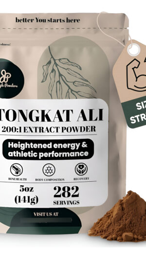 Tongkat Ali - Polvo Para Hombres 200:1 Extracto 282 Porciones Bolsa De 5 Onzas Eurycoma Longifolia Suplemento En Polvo
