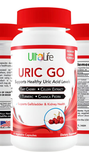 Uric Go - Suplemento De Apoyo De Limpieza De Ácido Úrico Para G.o.u.t - Fórmula Desintoxicante De Limpieza Renal Natura
