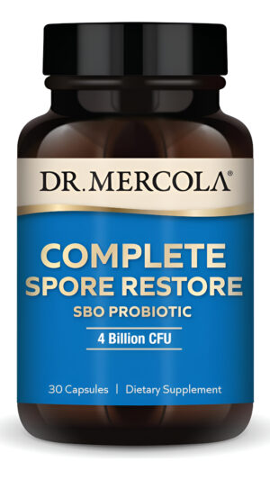 Dr. Mercola Restauración Completa De Esporas, 30 Porciones (30 Cápsulas), Probiótico Sbo, 4 Mil Millones De Ufc, Suplem