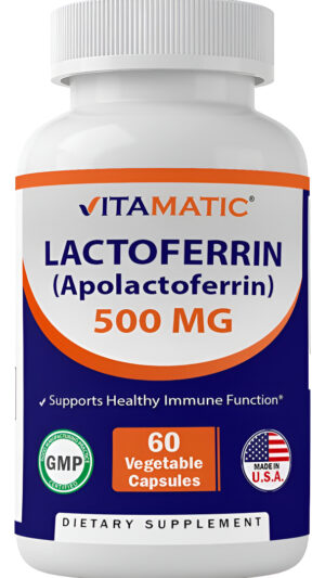 Vitamatic Lactoferrina 500 Mg (apolactoferrina), 60 Cápsulas Vegetales - Promueve La Función Inmunológica Saludable*