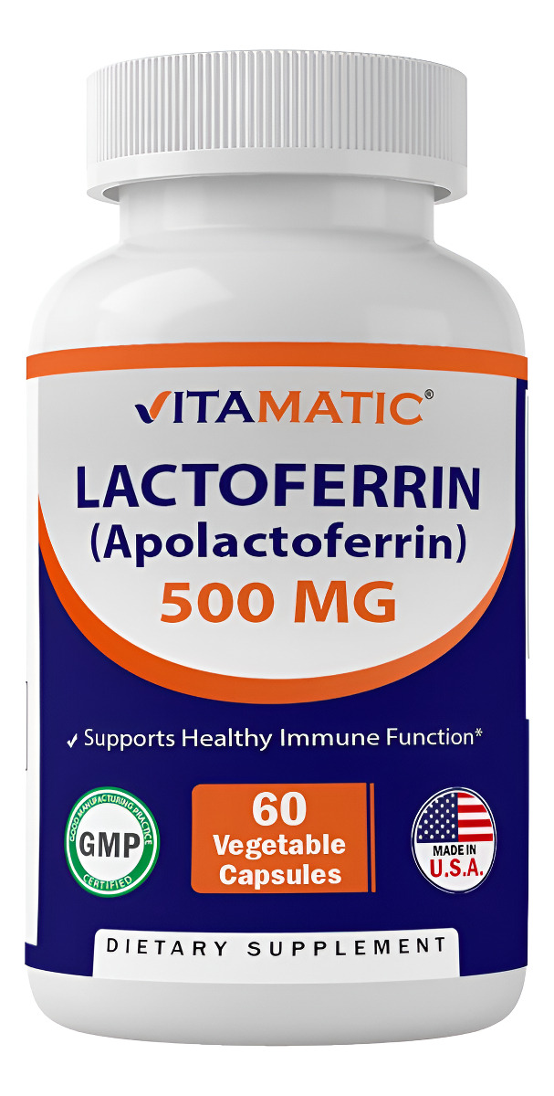Vitamatic Lactoferrina 500 Mg (apolactoferrina), 60 Cápsulas Vegetales - Promueve La Función Inmunológica Saludable*