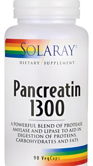 Pancreatina 1300 Mg Ayuda Digestion Indigestion De Solaray