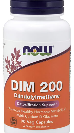 Now Suplementos, Dim 200 (diindolilmetano) Con D-glucarato De Calcio, 90 Cápsulas Vegetales