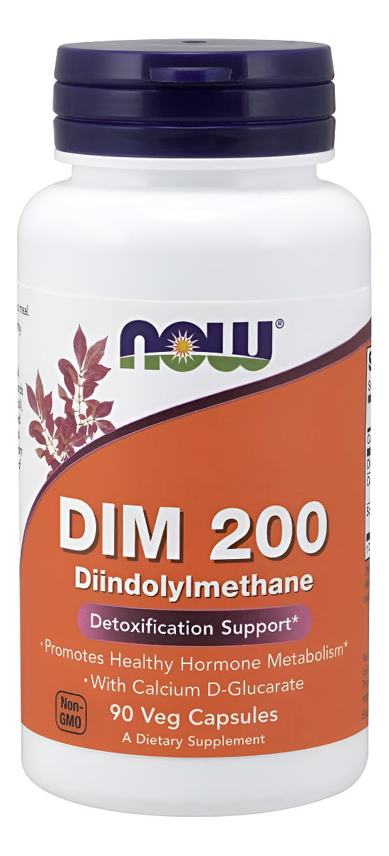 Now Suplementos, Dim 200 (diindolilmetano) Con D-glucarato De Calcio, 90 Cápsulas Vegetales