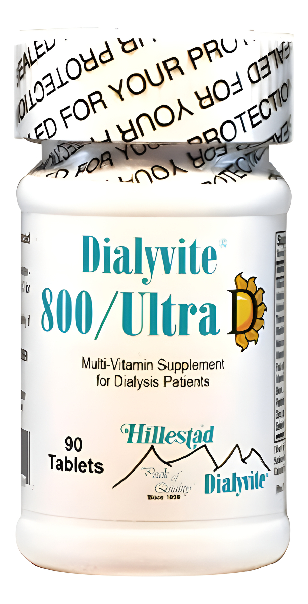 Dialyvite 800/ultra D Multi-vitamina (suplemento Renal), 90 Tabletas