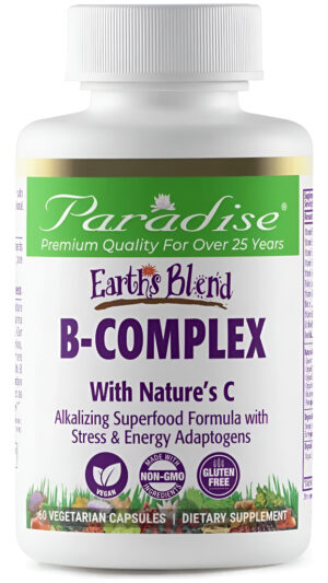 Paradise Herbs, Earth's Blend Complejo B, Metilado, Formas Enzimáticamente Activas De Vitaminas B 60 Cápsulas