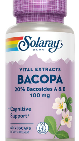 Solaray - Hierbas Ayurvédicas Bacopa, 100 Mg | 60 Cápsulas