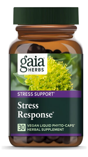 Gaia Herbs Suplementos De Respuesta Al Estrés - Apoya La Relajación - Con Rhodiola, Albahaca Sagrada, Ashwagandha Y Más