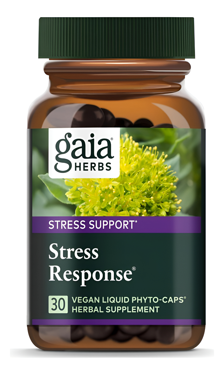 Gaia Herbs Suplementos De Respuesta Al Estrés - Apoya La Relajación - Con Rhodiola, Albahaca Sagrada, Ashwagandha Y Más