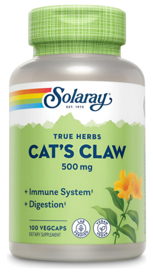 Solaray Cat's Claw Bark 500mg | Healthy Immune & Digestive System Function Support | May Help Protect Brain Function |