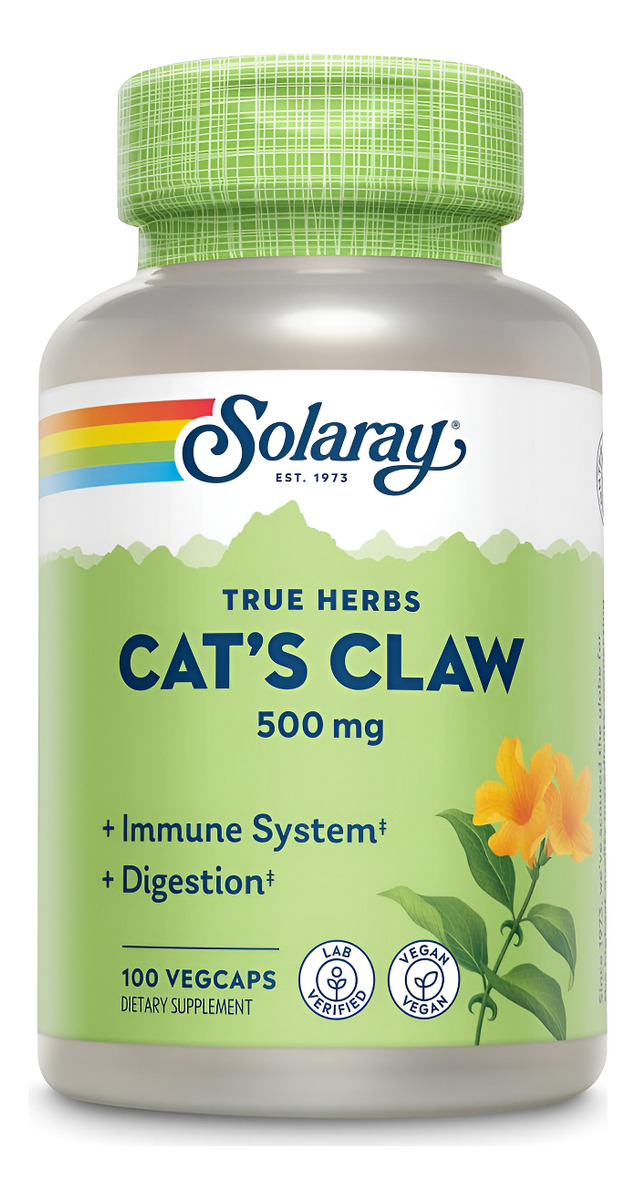 Solaray Cat's Claw Bark 500mg | Healthy Immune & Digestive System Function Support | May Help Protect Brain Function |