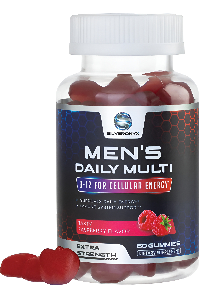 Silveronyx 60 Gomitas Multivitamínicas Para Hombres, Apoyo Nutricional Diario Con Vitaminas Y Minerales