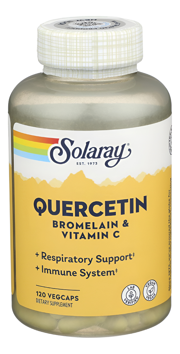 Qbc Plex Quercetin Bromelain Complejo Vitamina C Por Solaray 120 cápsulas, 076280044676, 120, 1