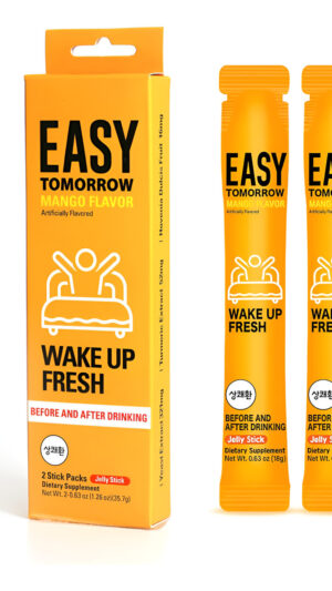Easy Tomorrow Jelly Stick Suplemento Para Pasar La Resaca Y Dar Energía, Se Toma Antes Y Después De Beber, Paquete De 2