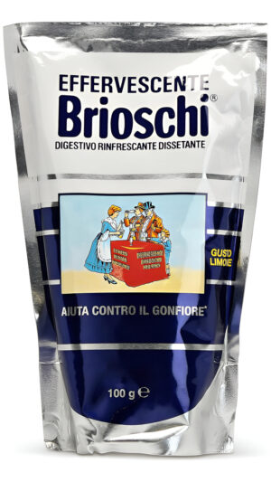 Brioschi:  Digestivo Rinfrescante Dissetante  Antiácido Efervescente, Sabor Natural, Bolsa De 100 Gramos