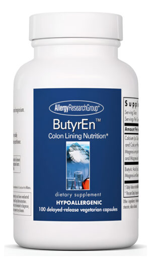 Allergy Research Group Suplemento Dietético Butyren  Nutrición Para El Revestimiento De Colon, Ácido Butírico, Hipoale