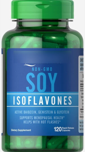Puritan's Pride Isoflavonas De Soja Sin Omg De 750 Mg 120 Cápsulas De Rápida Liberación