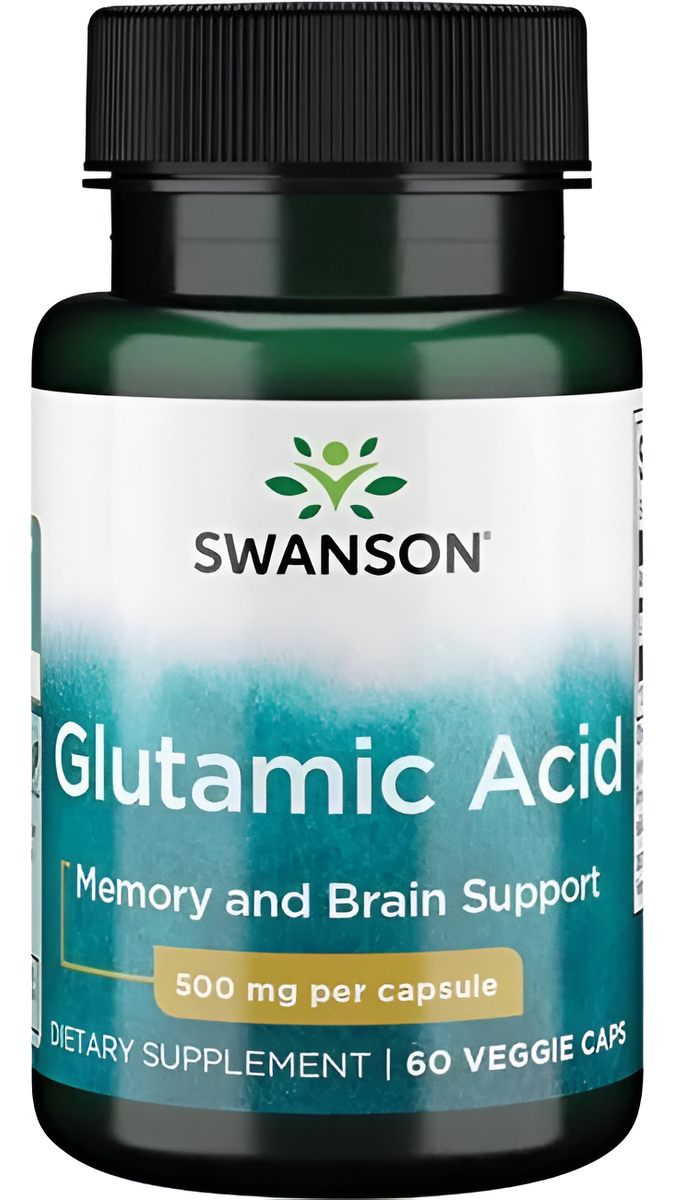 Ácido Glutamico- 60 Caps- 500 Mg De Swanson
