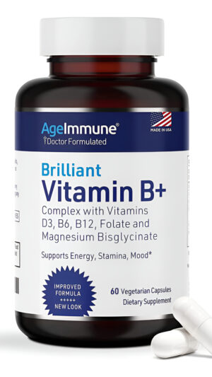 Ageimmune Complejo De Vitamina B+ Multivitamínico Suplemento De Apoyo Mthfr Formulado Por Médicos