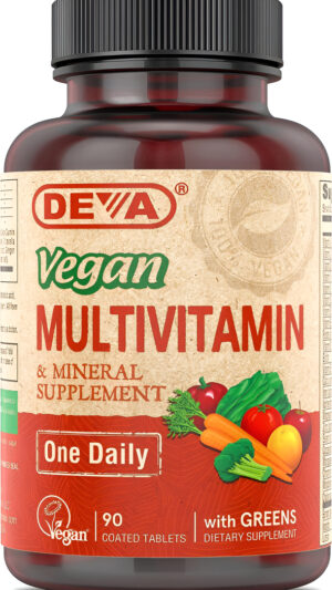 Deva Vegan Vitamins Daily Multivitamin & Mineral Suplemento 90 tabletas, Paquete De De 1, 2