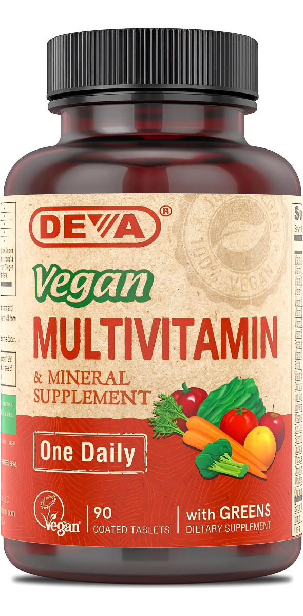 Deva Vegan Vitamins Daily Multivitamin & Mineral Suplemento 90 tabletas, Paquete De De 1, 2