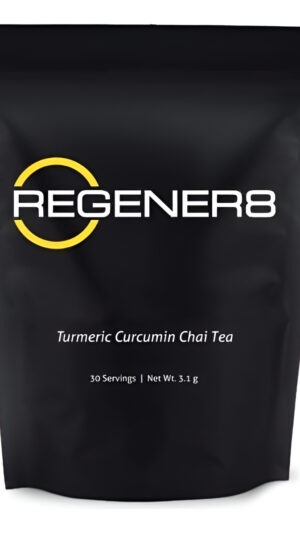 Regener8 - Bebida En Polvo De Cúrcuma, Tu Mezcla Saborizada Con Chai Para Apoyar El Bienestar General, Incluye 30 Barra